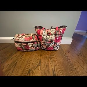 Pink Vera Bradley Baby Bag and matching tote.